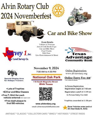 Car and Bike Show - Alvin Rotary Club Frontier Day